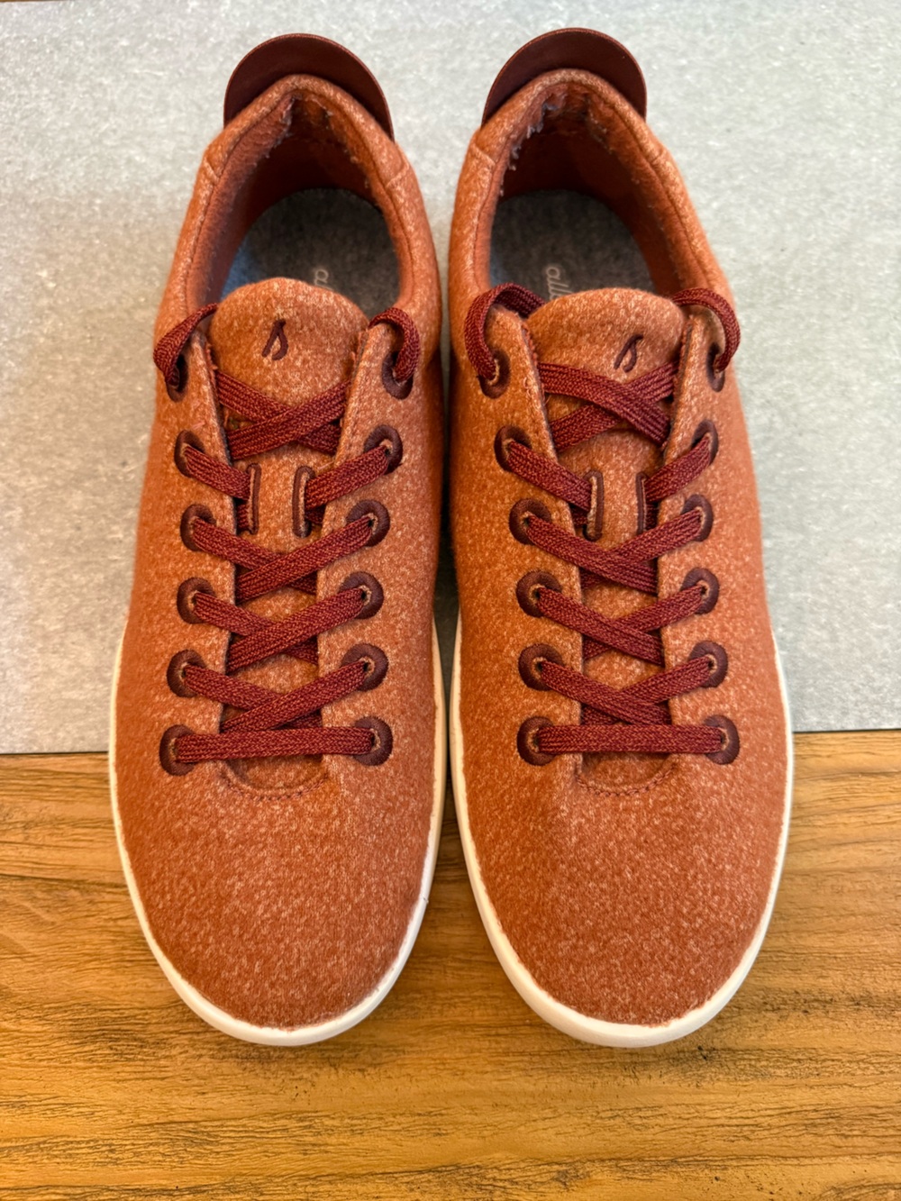 Allbirds Wool Piper Sneakers Rust Wool Mens Size 11 - Picture 2 of 11
